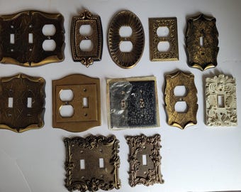 Vintage Ornate Switch Plates: Colonial, Sunburst, Filigree - Your Choice