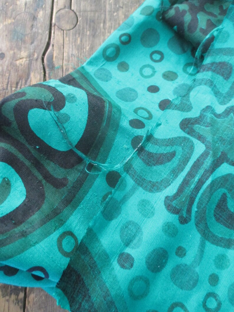 34 Yard Abstract Sari Silk Fabric