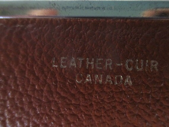 Ochre Brown Burnt Sienna Leather Wallet with Kiss… - image 4