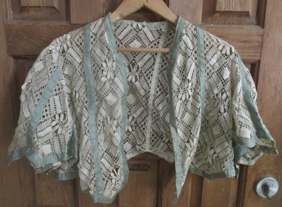 Homemade Victorian Lace Bolero / Shrug OOAK