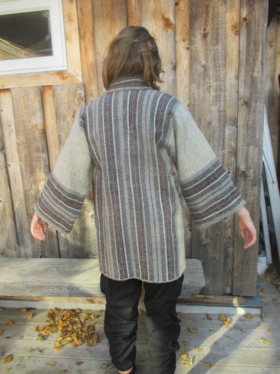 Vintage Handmade Hippie Cardigan with Rope Tie - … - image 5