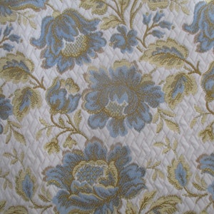 2.3 Yards of Heavy Silk Satin with Embroidered Roses Upholstery Fabric