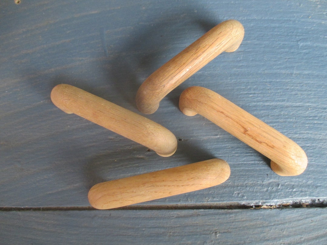 10 Vintage Retro Unfinished Wood Handles - 3