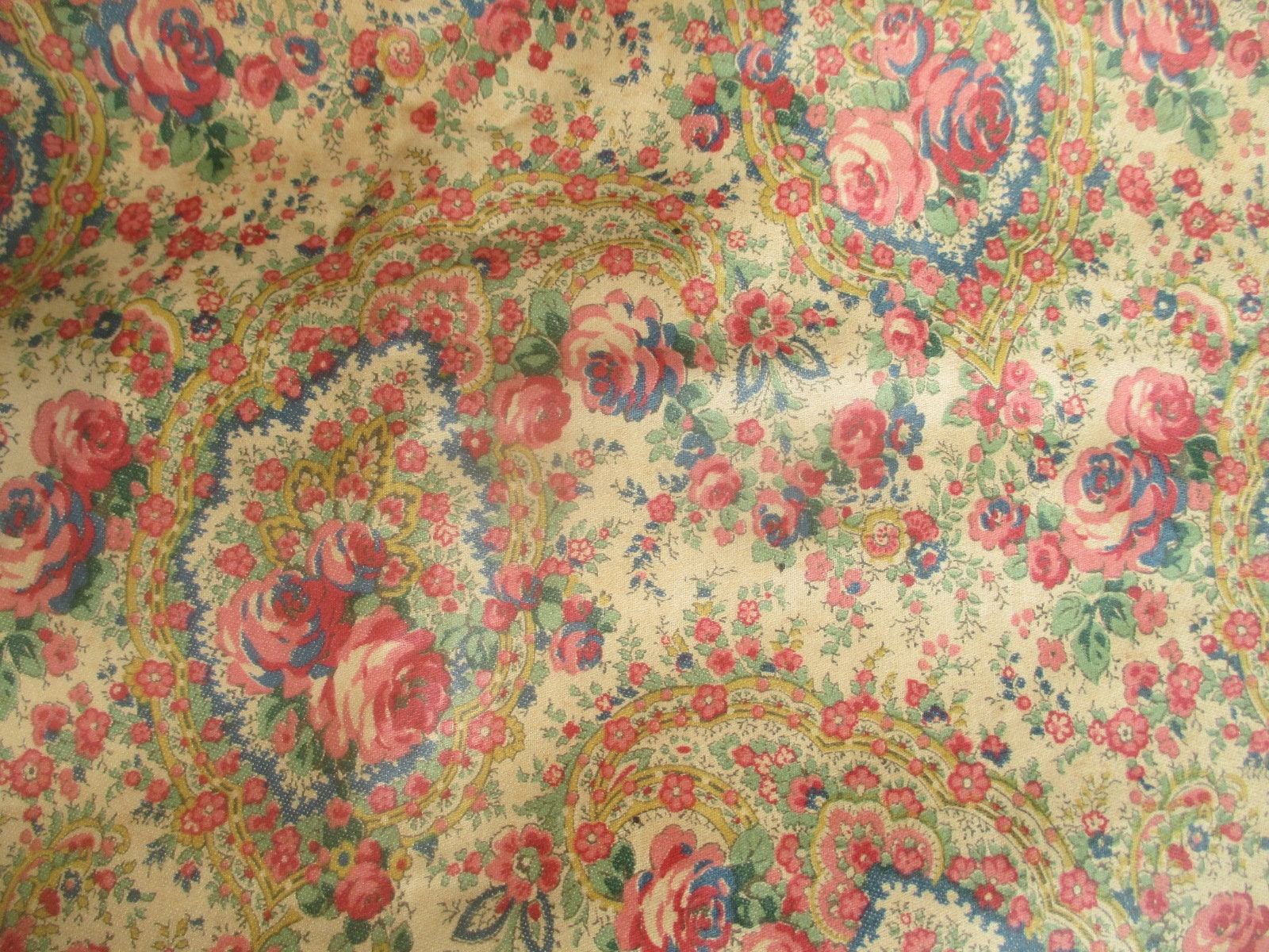 Sold by the Yard Antique Vintage Floral Cotton Fabric Etsy