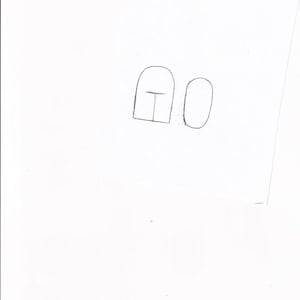 May include: A simple line drawing of two shapes, a rectangle with a horizontal line inside and a circle.