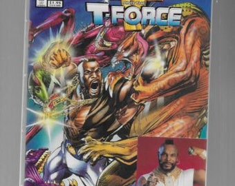 MR T and the T-Force #2 with Trading card Photo of Mr.T Neal Adams