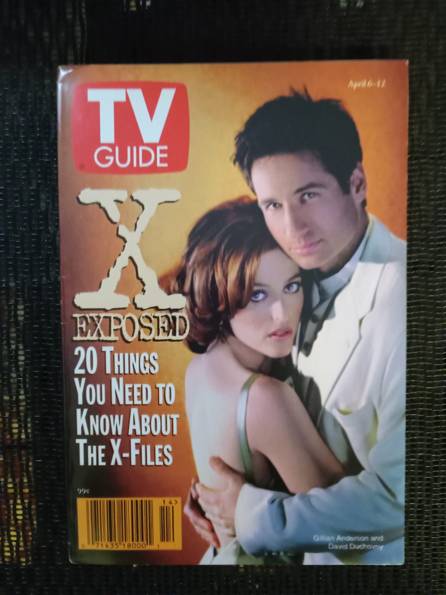 TV Guide Xfiles Xposed david Duchovny Gillian Anderson april 612