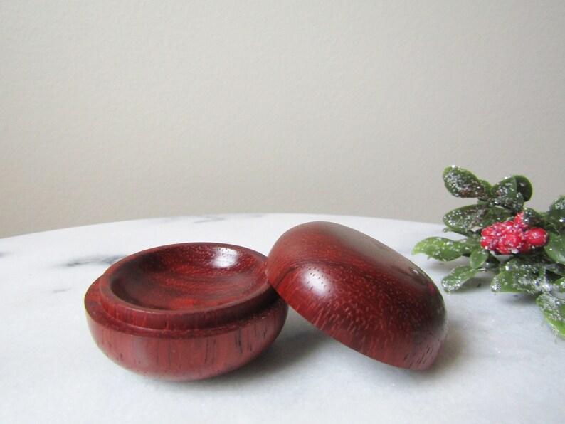 Exotic Wood Ring Box Hand Turned Wood Jewelry Gift Box Small Trinket Box Gifts Under 30