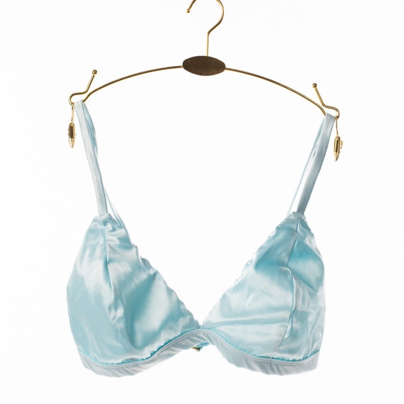 Baby Blue Satin Bralette Baby Blue Bralette Baby Blue Satin Bra Triangle Bralette  Satin Bra -  Canada