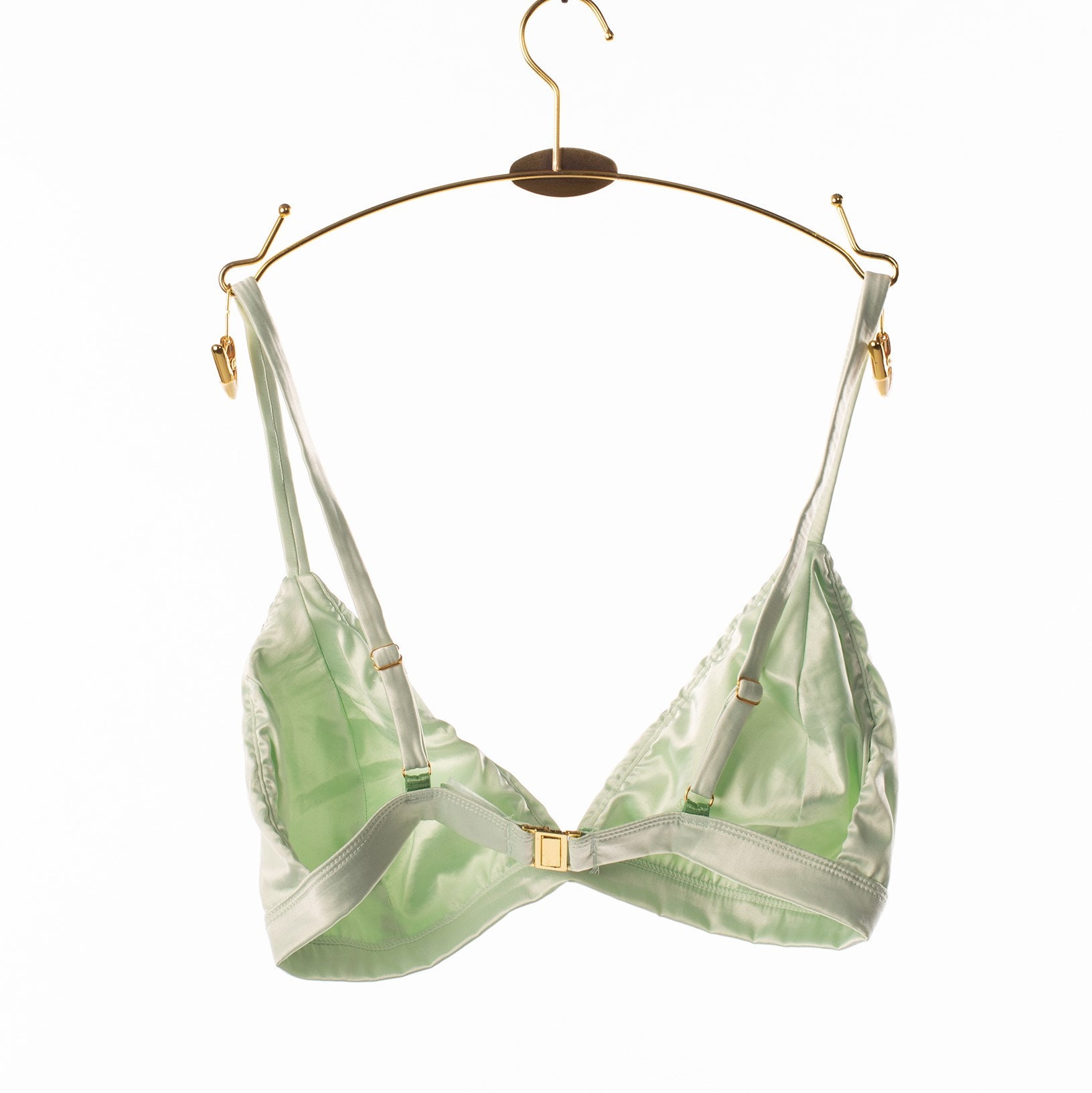 Light Green Satin Bralette Light Green Bralette Light Green Satin Bra Triangle Bralette Satin Bra Etsy Canada