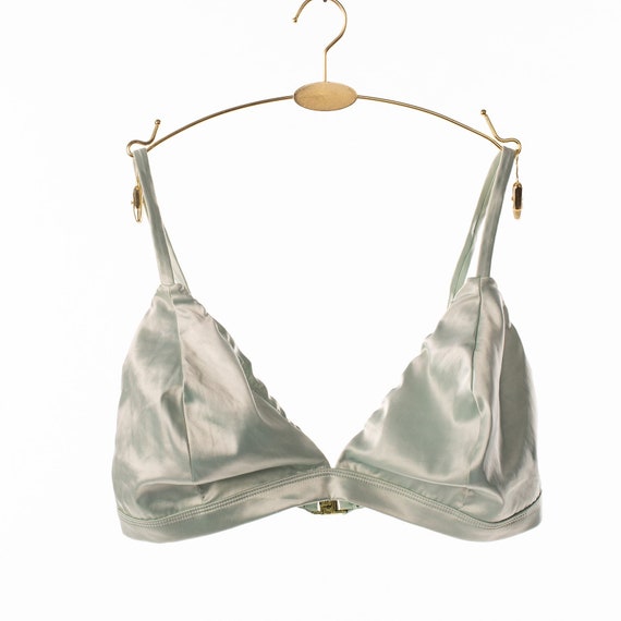 Dark Green Satin Bralette Dark Green Bralette Dark Green Satin Bra