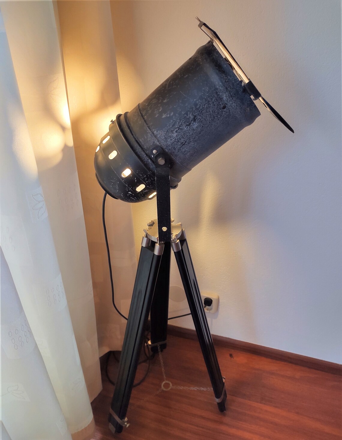 Vintage Industrial PAR64 LED Stage Light Tripod Floor lamp Etsy