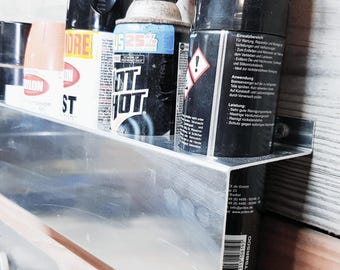 10-Bottle Aluminum Spray Can Holder Rack – Heavy Duty 9 Gauge Wall-Mount Organizer for Garage, Workshop & Race Trailer Storage 1100110