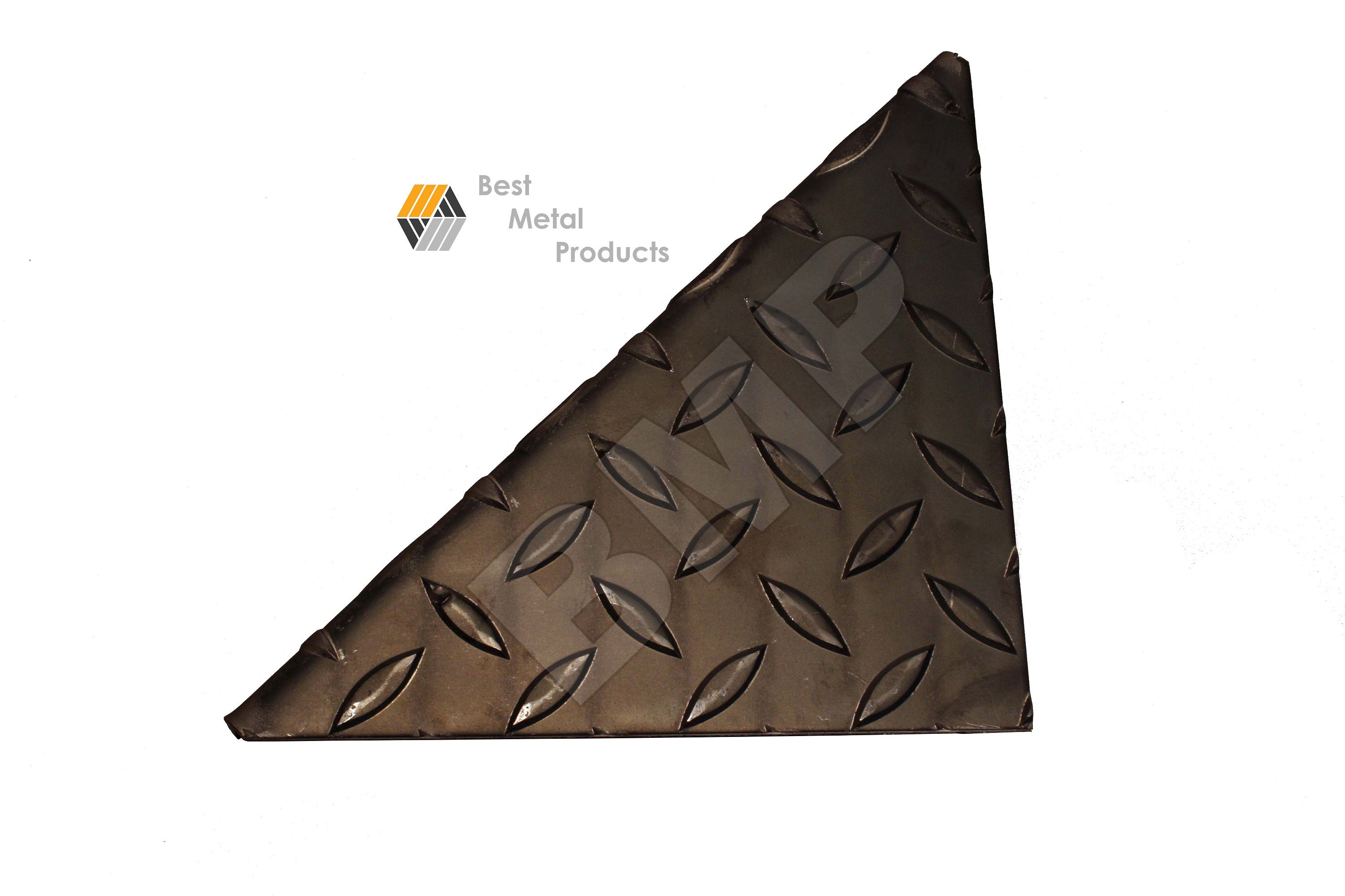 4 Pc Diamond Plate Trailer Fender Steps 11 Gauge Raw Steel Heavy Duty