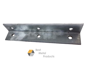 Zinc-Plated Steel Angle Bracket – Heavy Duty 9" x 2" x 2" x 1/8" Thick – Structural Corner Reinforcement Bracket 1300324