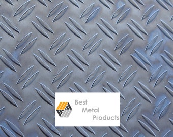 Aluminum Diamond Plate 4x72 Strip, 0.063 Thick Tread Plate, Metal Sheet for Trailer, Truck, DIY Fabrication, Aluminum Plate 0500106