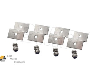 Aluminum Solar Panel Mounting Brackets Set of 4, Z Bracket Kit with Hardware, RV Roof Solar Mount, Off Grid Solar Mount Kit 115