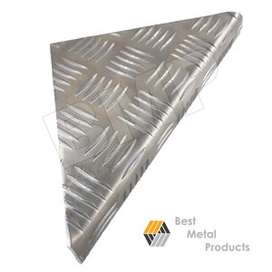 4 pc Aluminium Trailer Fender Steps 3.5 mm Diamond Plate Heavy Duty Weld on 8&quot; x 8&quot; x 11&quot; 1000504