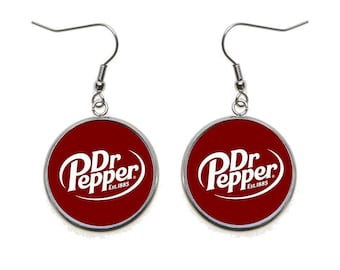 CUTE DR PEPPER Pendant Dangle Earrings