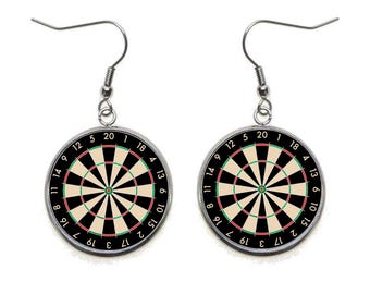 DART BOARD Pendant Dangle Earrings FUN Earrings