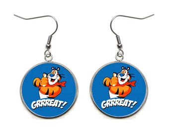 CARTOON Tiger Pendant Dangle Earrings
