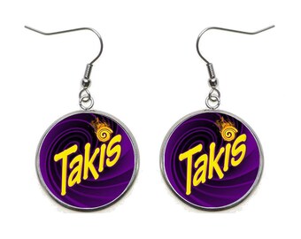 TAKIS Pendant Dangle Earrings: Stainless Steel Novelty Earrings