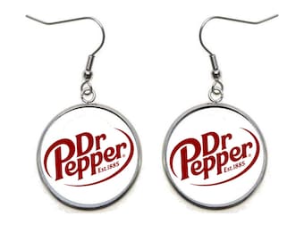 DR PEPPER Pendant Dangle Earrings