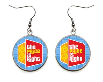 The Price Is Right Earrings, Stainless Steel Dangle Earrings