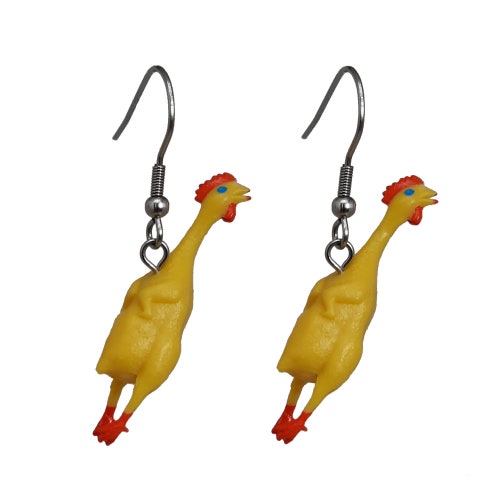 Rubber Chicken Earrings Etsy