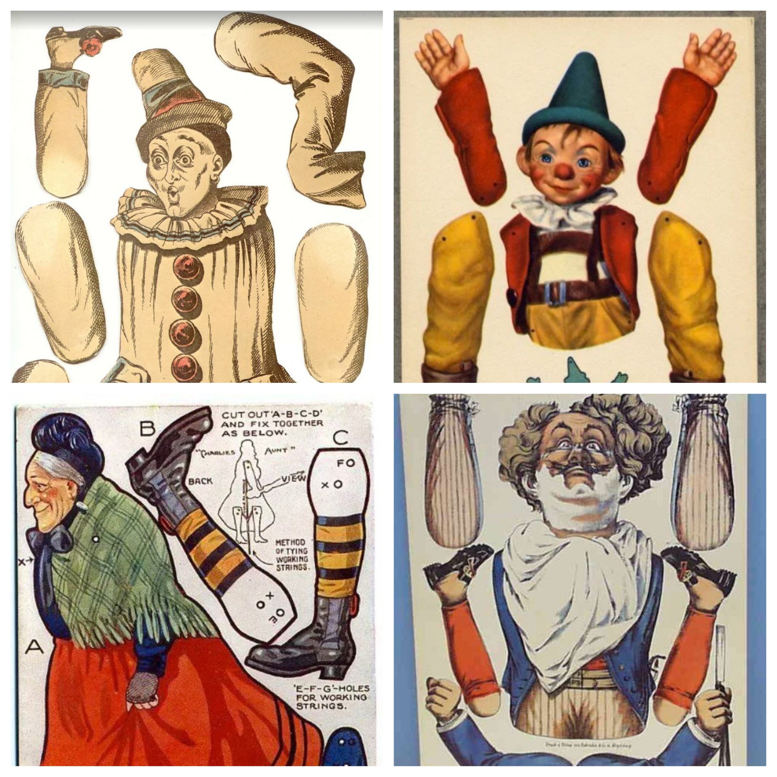 Paper doll jumping jack set Etsy