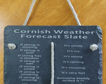 Personalised Cornish Weather Forecast Slate Sign