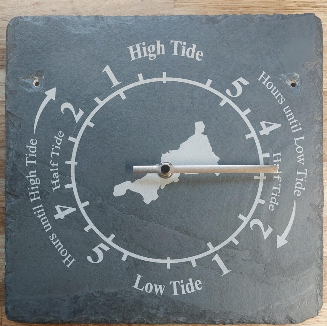Cornwall Tide Clock: Etched Slate Cornish Tidal Indicator - Etsy UK