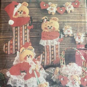 Vintage Butterick Craft Pattern 6307:  Sweet Teddies by Luv n' Stuff
