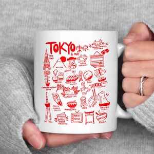 Tokyo Travel Tourist Map | Mug | Funny Birthday Gift