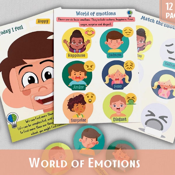 Emotions Activity for Kids Toddler Emotions Chart Feelings Chart Printable Preschool Worksheets Autism Activity
