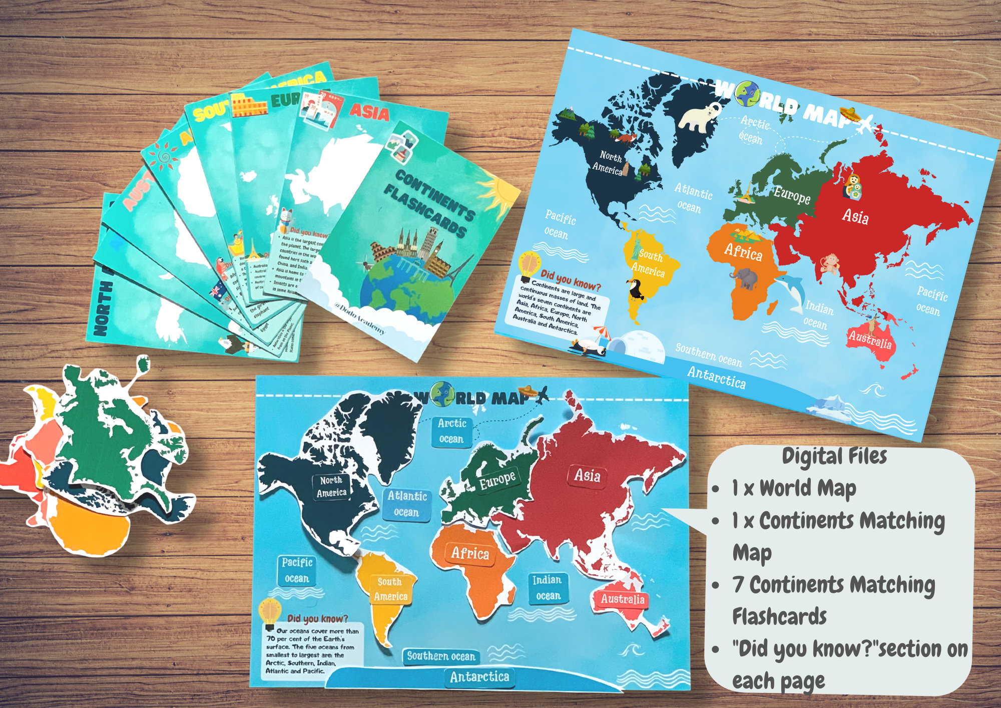 Countries of The World Flashcards – 290 Country & US States Complete with  Capital, Continent, Flag & More – Educational Geography Flash Card Game  Gift