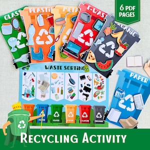 Recycling Sorting Game: Earth Day Preschool Activity (PDF)