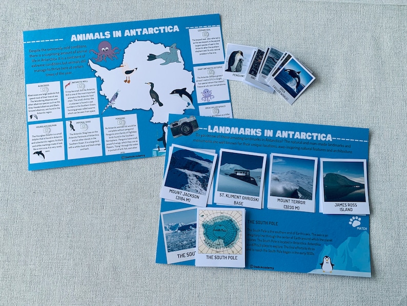 Antarctica Continents & Oceans Printable Activity Pack World - Etsy