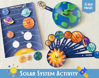 Solar System Busy Book Pages Planets Activity Outer Space Learning Binder Printable Preschool Worksheets Homeschool Resources