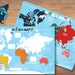 Continents &amp; Oceans Printable Map and Cards Pack World Geography ...