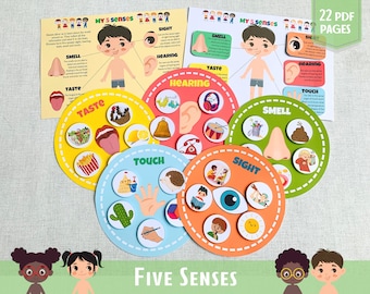 Five Senses Sorting Activity: Montessori Homeschool Printable (PDF)