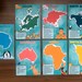 Continents &amp; Oceans Printable Map and Cards Pack World Geography ...