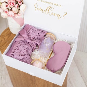 Brautjungfer Vorschlag Box mit Bademantel Trauzeugin Geschenk Geschenkbox will you be my Brautjungfer Box Set Brautjungfer Geschenk