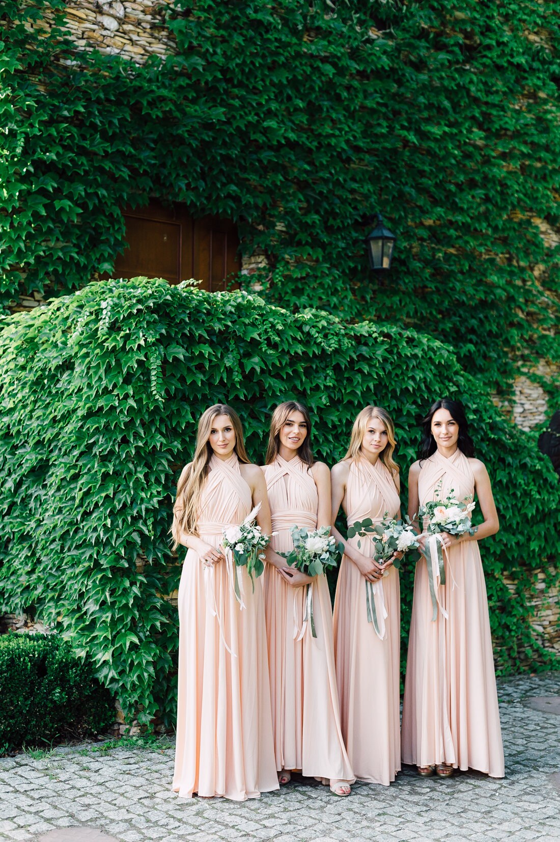 peach wedding bridesmaid dresses Peach Bridesmaid Dresses Convertible Lisposa