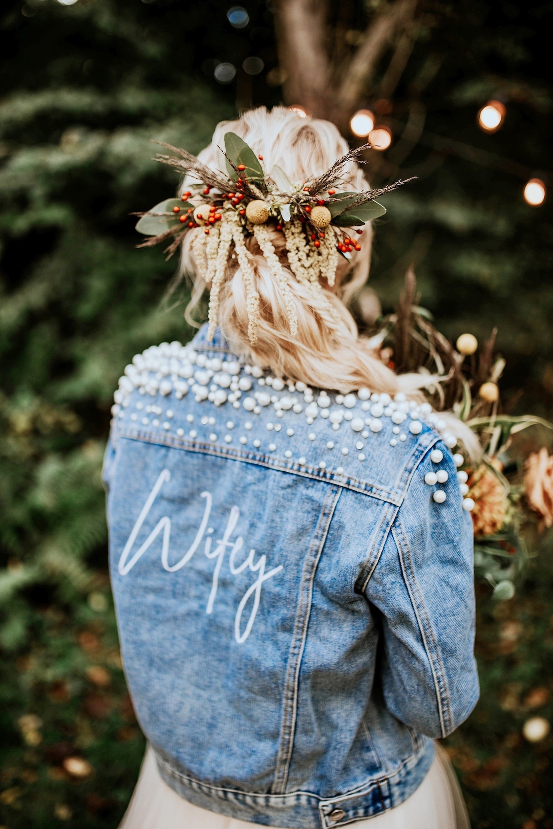 Tendenza Giacca Personalizzare Giacca Jeans Giacca Jeans Perle