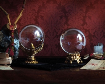 Miniature Crystal Ball with Claw or Standard Stand - Mini Magic & Spiritual decor