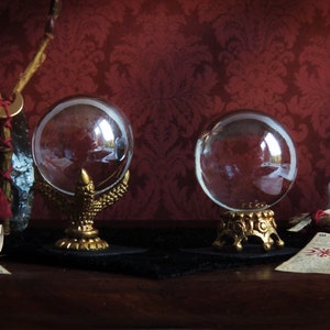 Miniature Crystal Ball with Claw or Standard Stand - Fortune Tellers Delight