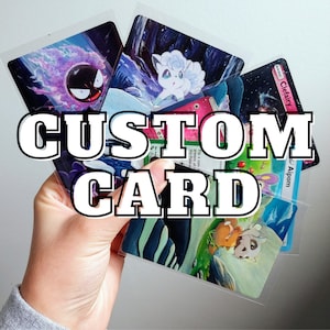 COMMISSION CUSTOM Hand Painted Trading Card- Gift, Custom Card, Video Game Art, Custom Anime Art, Custom Gift, TCG