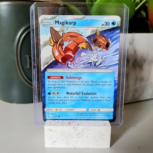 Carte peinte Magicarpe - Cartes à collectionner personnalisées, oeuvre d'art murale, oeuvre d'art de jeu vidéo, carte personnalisée, Kanto