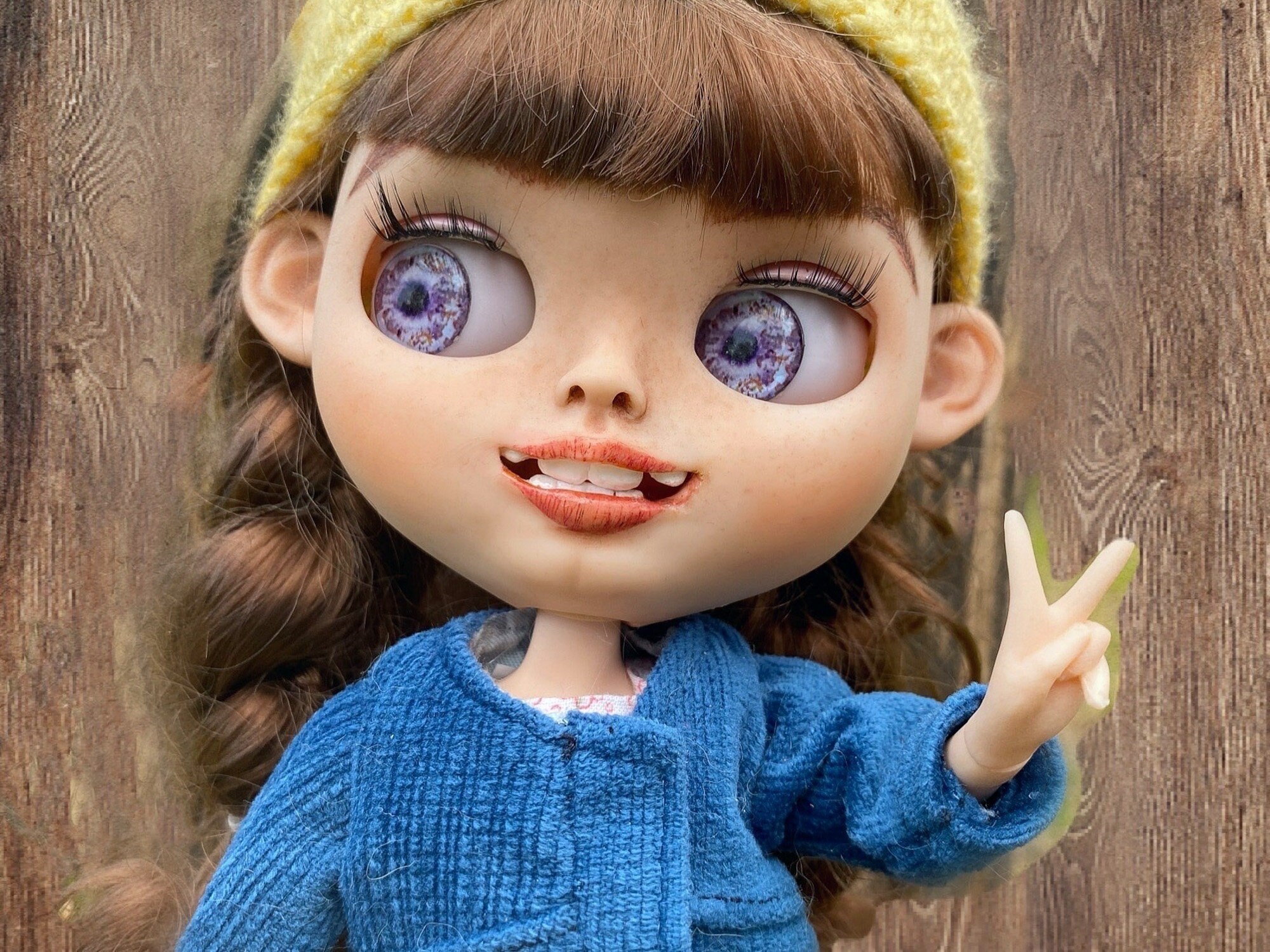 PRE ORDER. Blythe custom doll with teeth Ulyana Etsy